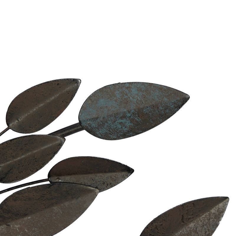 Traditional Rustic Metal Leaf Wall Decor Brown - Olivia &#38; May, 5 of 9