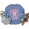 Simply Sage Market Women's Coquette Pink Homebody Club Long Sleeve Garment Dyed Tee - 2 of 4