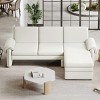94 Inch Sofa Bed Futon,Convertible Futon Sofa Beda Reversible Chaise Lounge and Two Removable Armrest Pillows-Maison Boucle - 2 of 4