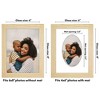 Americanflat 4x6 Picture Frame with Oval Mat Insert and Shatter-Resistant Glass - Signature Collection - 6x8 Picture Frame without Mat - Natural Oak - 2 of 4