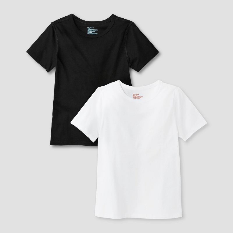 Kids' Adaptive Short Sleeve 2pk T-Shirt - Cat & Jack™, 1 of 5