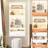 Besiost 25-In Closet Organizer with Vanity Desk, Wall-mounted Makeup Table with Pegboard - 3 of 4