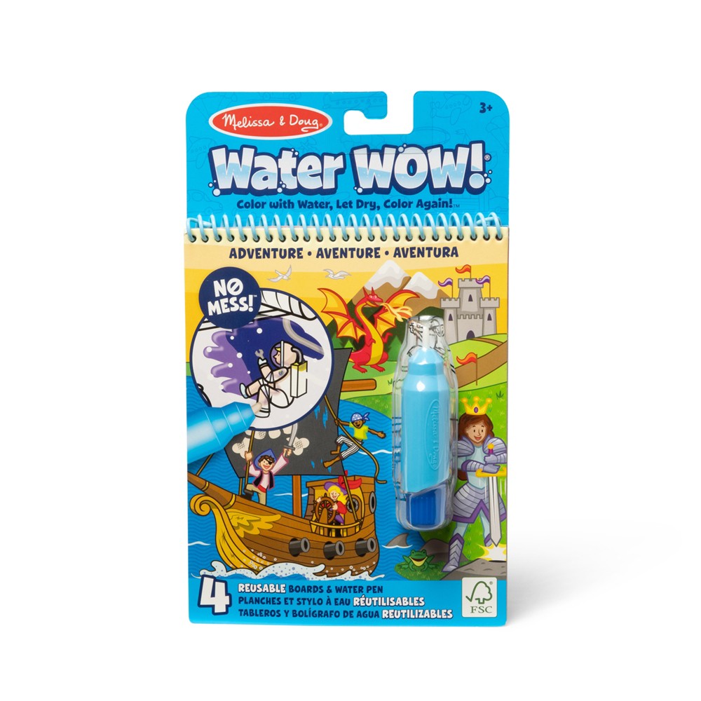 Melissa & Doug On the Go Water Wow! Reusable Water-Reveal Activity Pad Travel - Adventure