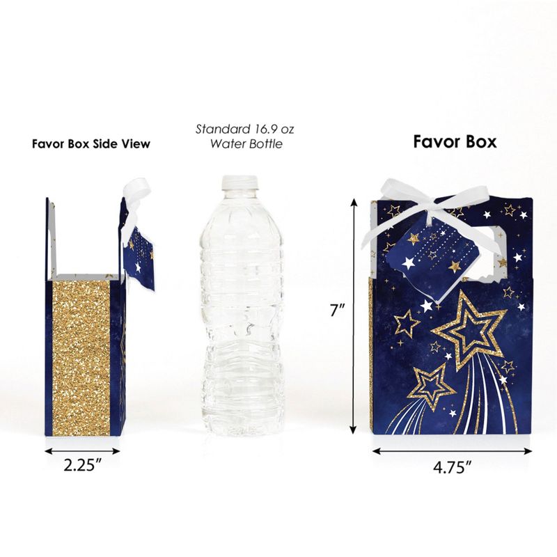 Big Dot of Happiness Starry Skies - Gold Celestial Party Favor Boxes - Set of 12, 2 of 7