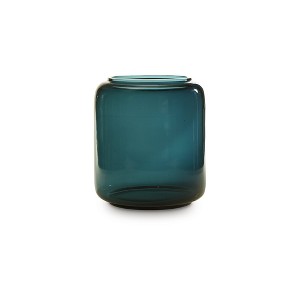 Signature Design by Ashley Inisland 8" Glass Vase, Teal Blue Coastal Decor - 1 of 4