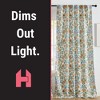 HLC.ME Florence Floral & Birds Back Tab Rod Pocket - Light Blocking Darkening Window Curtains, Set of 2 - 4 of 4