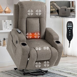 NicBex Recliner Chair for Elderly Power Lift Chair Massage Chair with Heating for Living Room Recliner with USB Ports and Cup Holders - 1 of 4