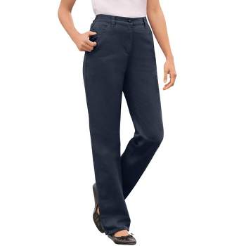 Woman Within Women's Plus Size Petite Perfect Cotton Back Elastic Jean
