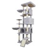 YOOCOZZ 84‘’ Cat Tree Tower, with Large Condo Sisal Scratching Post, Big Hammock and Platform-Light Gray - 2 of 4