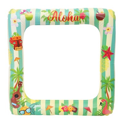 2 Packs Aloha Hawaiian Luau Inflatable Photo Booth Frame Picture Selfie Props For Birthday Wedding Summer Pool Party Supplies Graduation Target