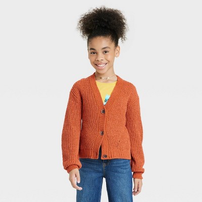 Essentials Girls and Toddlers' Uniform Cardigan Sweater 