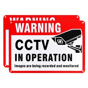 Unique Bargains Reflective UV-Protection Aluminum Security Camera Sign - 1 of 4