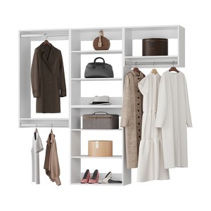 Modular Closet Organizer, Wooden Closet Storage For Walk-in And Bedroom ...