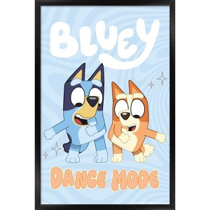 Trends International Bluey (2018) - Bluey and Bingo Dance Mode Framed Wall Poster Prints - 1 of 4
