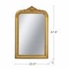 JUJABU 23.5x37.5" Decorative Arched Wall Mirror with Ornate Gold Crest Design - 2 of 4