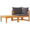 vidaXL Garden Lounge Set Dark grey, Natural wood - 2 of 4