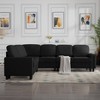 MAYEERTY 107.9" Reversible L-Shaped Sectional Sofa - Tufted Cushions, Nailhead Trim, 2 Colors - 4 of 4