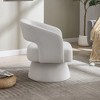 Lirago 27" Wide Beige 360° Swivel Barrel Chair Velvet Accent Armchair - 3 of 4