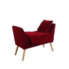 27" Storage Bench with Pillow and Blanket Red - Ore International - 3 of 4