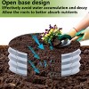 LuxenHome 3ft Round Galvanized Metal Raised Garden Bed Planter Silver - 3 of 4