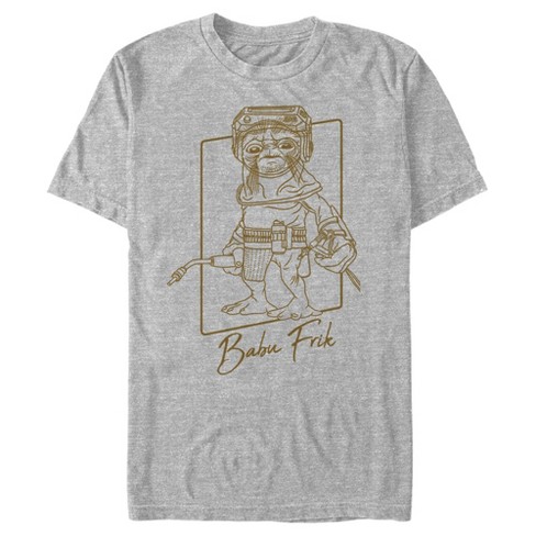 Men's Star Wars: The Rise of Skywalker Babu Frik Outline T-Shirt - Athletic  Heather - Medium