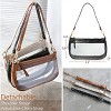 Clear Shoulder Handbag Classic 90s Purse Women Vegan Leather Crocodile Crossbody Bag (Black) - 3 of 4
