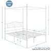 Yaheetech Metal Canopy Bed Frame, Four-poster Canopied Platform Bed with Arched Headboard - 3 of 4