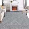 Solid Contemporary Washable Rug - Stain Resistant Non-Slip Low Pile Farmhouse Rug for Bedroom, Nursery, Dining Room Office - 2 of 4