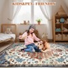 Washable Medallion Area Rugs Ultra-Soft Vintage Printed Floor Mats - 4 of 4