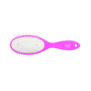 Bass Pet Brushes Style & Detangle Pet Brush with 100% Premium Alloy Pin High Polish Acrylic Handle Large Oval - 1 of 4