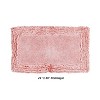 Shaggy Border Collection Bath Rug 100% Cotton Tufted Weave Ruffle Border Pattern Bathroom Rug for Machine Washable Bath Mat - 2 of 4