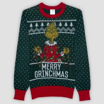 Men's The Grinch Pullover Sweater - Green