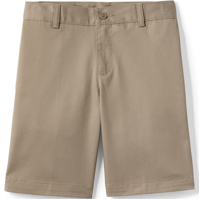 Lands' End School Uniform Kids Plain Front Blend Chino Shorts, 1 of 6