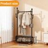 Rolling Clothes Rack with Wheels, Heavy Duty Metal Garment Rack with Basket, for Bedroom, Laundry Room, Living Room - 2 of 4