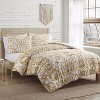VCNY 3pc Full/Queen Panther Boho Medallion Comforter Set Gold: Hypoallergenic Microfiber, Machine Washable - 2 of 4