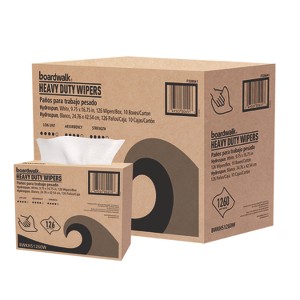 Boardwalk Hydrospun Wipers, 1-Ply, 9.75 x 16.75, White, 126 / Box, 10 Boxes / Carton - 1 of 1