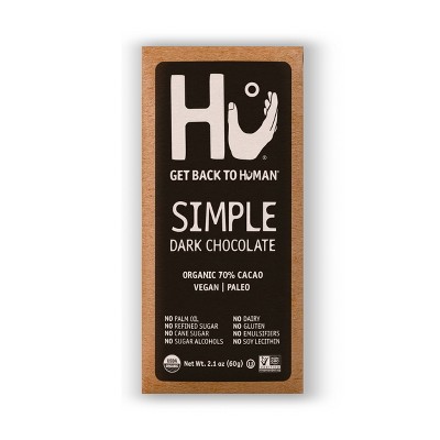 Hu Simple Dark Chocolate 70% Cacao - 2.1oz