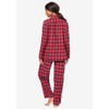 Dreams & Co. Women's Plus Size Classic Flannel Pajama Set - image 3 of 4