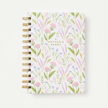 160pg Ruled Spiral Journal 7"x5.5" Mother's Day Floral - Threshold™