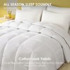 Sevobal Quilts White Oversized Checkered Quilted Plump Duvet Adorable Fits Single/Double Beds with Extra Warmth, White, 90"*90"*1" - 3 of 4