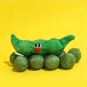 ZEZE Pea Pod Sisal Ball Cat Toy-Green - 1 of 4