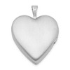 Black Bow Jewelry Sterling Silver and Enameled Rose Heart Locket, 20mm - 3 of 4