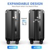 SKONYON 2-Piece PC Hardshell Luggage Set Expandable Capacity Suitcase with Spinner Wheels, TSA Lock , Cup Holder, and Phone Stand - 4 of 4