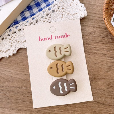 MyKids-USA Cute Cartoon Tri-Colored Taiyaki Hair Clip: Adorable Hair Accessory For Children And Teens