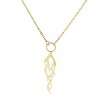Slate by Rebl Dangle Pendant Chain Necklace  18K Gold Plated Stainless Steel - 2 of 3