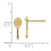 Black Bow Jewelry Mini Tennis Racquet and Ball Post Earrings in 14k Yellow Gold - 4 of 4
