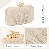 Clutch Purses for Women Evening Bag Pleated Clutch Bag with Chain for Wedding Party - 3 of 4