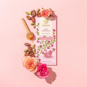 Elements Rose Cardamom 70% Wellness Chocolate Bar - 1 of 3