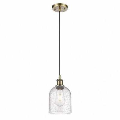 Bella - 1 Light Cord Hung Mini Pendant In Industrial Style-9.5 Inches Tall and 5.5 Inches Wide