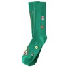 Men's Green Color Billiards Game Novelty Socks - 3 of 3